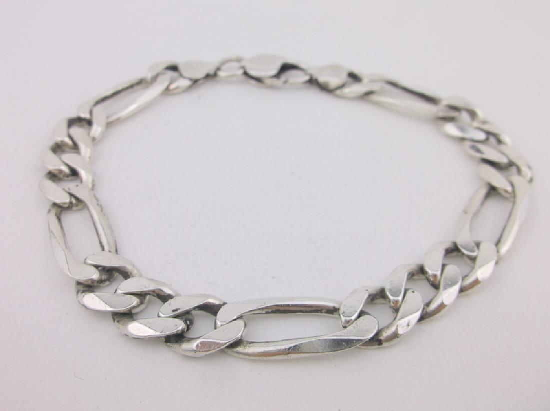 Stunning Heavy Sterling Silver Chain Bracelet 9" (1 of 2)