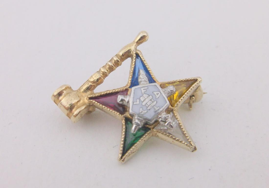 Stunning 14kt Gold Gemstone Brooch Pin (1 of 2)