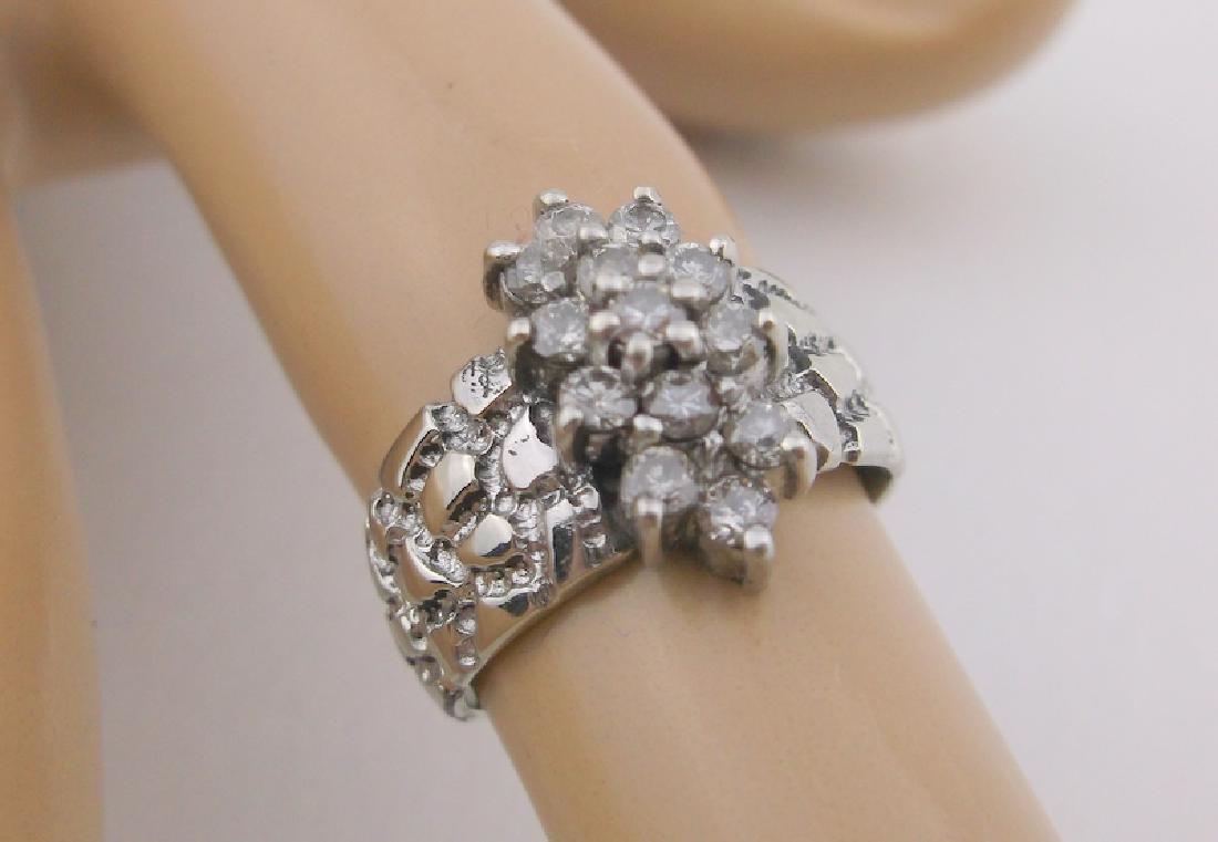 Antique 14kt Gold Heavy Diamond Ring 3.5 Stunning (1 of 5)