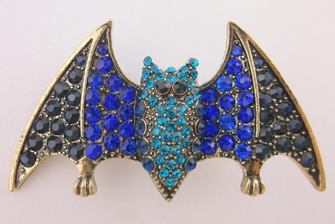 Incredible Large Rhinestone Bat Brooch (1 of 1)