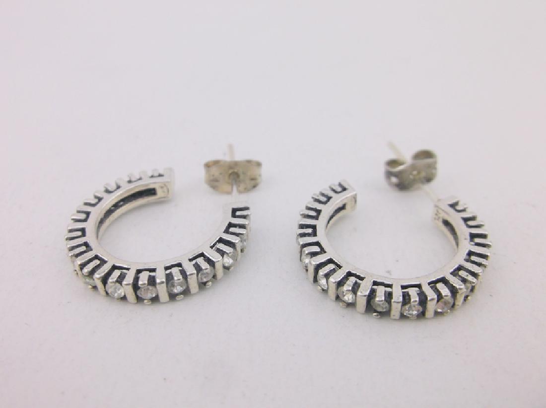Stunning Sterling Silver Stud Hoop Earrings (1 of 1)