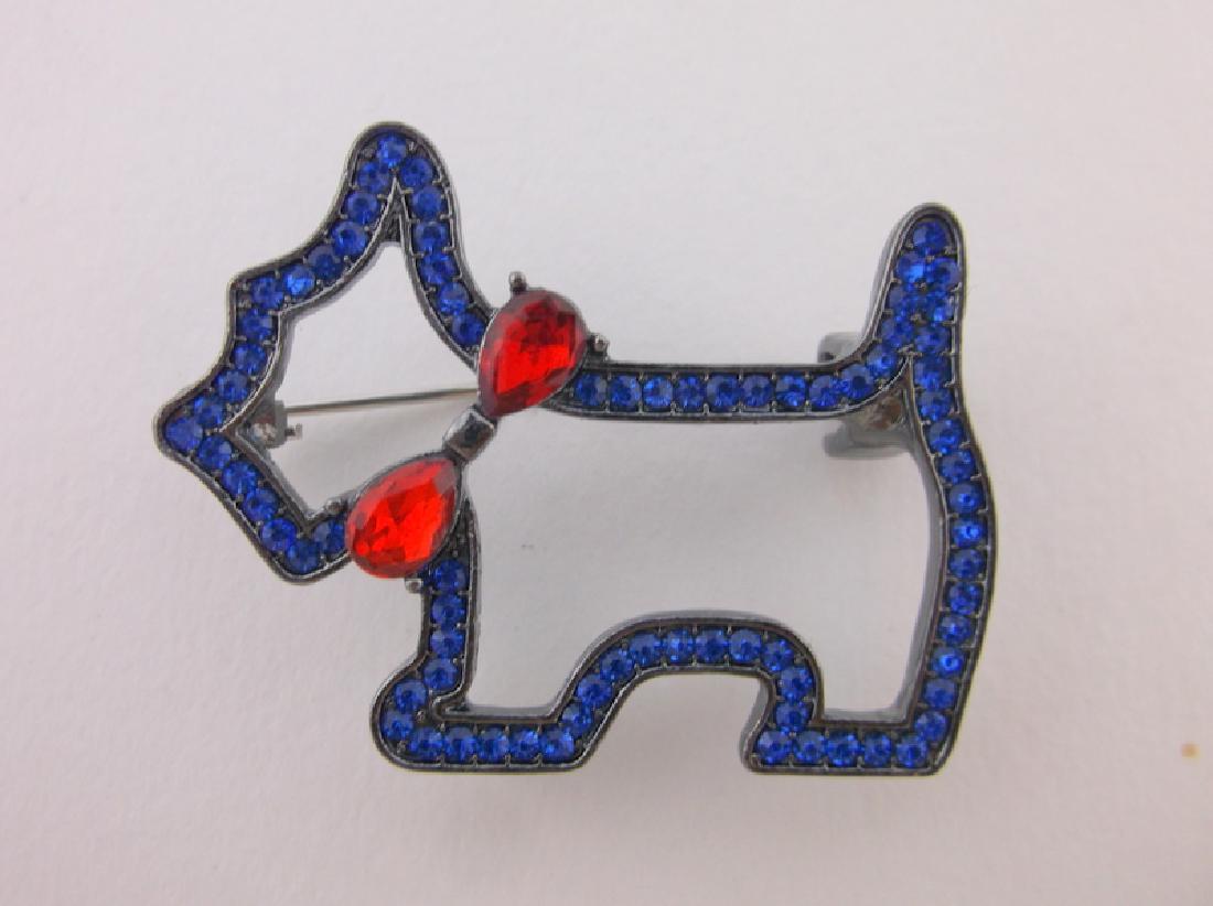Stunning Rhinestone Dog Brooch (1 of 1)