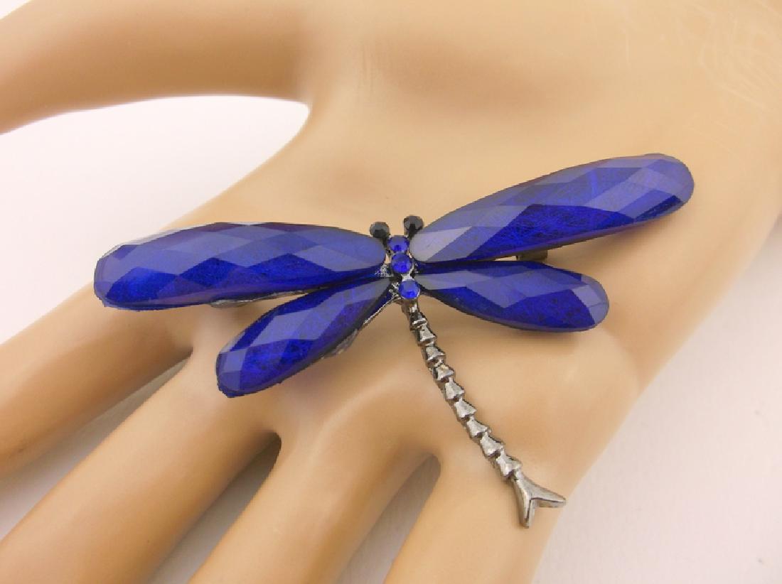 Stunning Enameled Rhinestone Dragonfly Brooch (1 of 1)