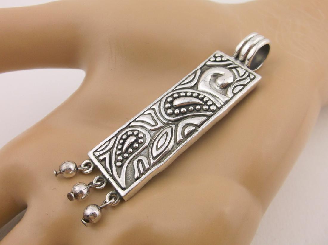 Stunning Large Heavy Sterling Silver Paisley Pendant (1 of 2)
