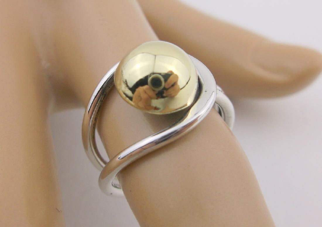 Stunning Sterling Silver Ball Ring 7.5 (1 of 2)