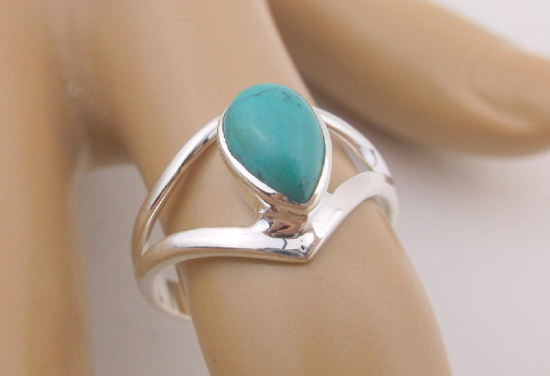 New Sterling Silver Turquoise Ring 8 (1 of 2)