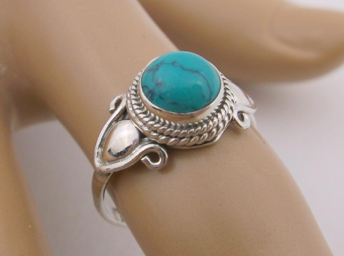 New Sterling Silver Turquoise Ring 6.5 (1 of 1)
