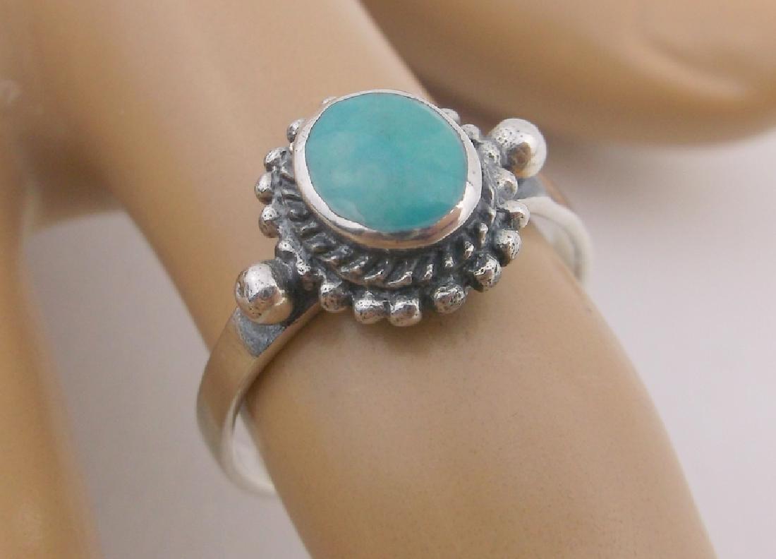 New Sterling Silver Turquoise Ring 7.5 (1 of 1)
