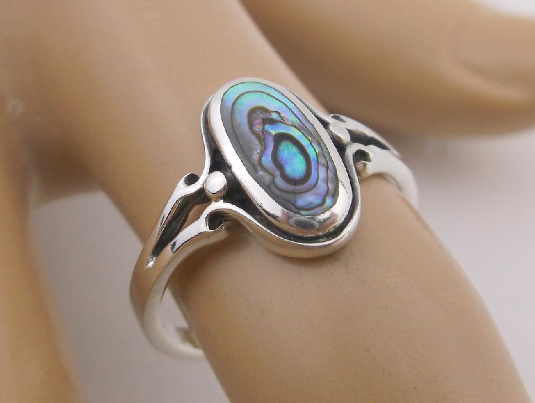 New Sterling Silver Abalone Ring 7 (1 of 1)