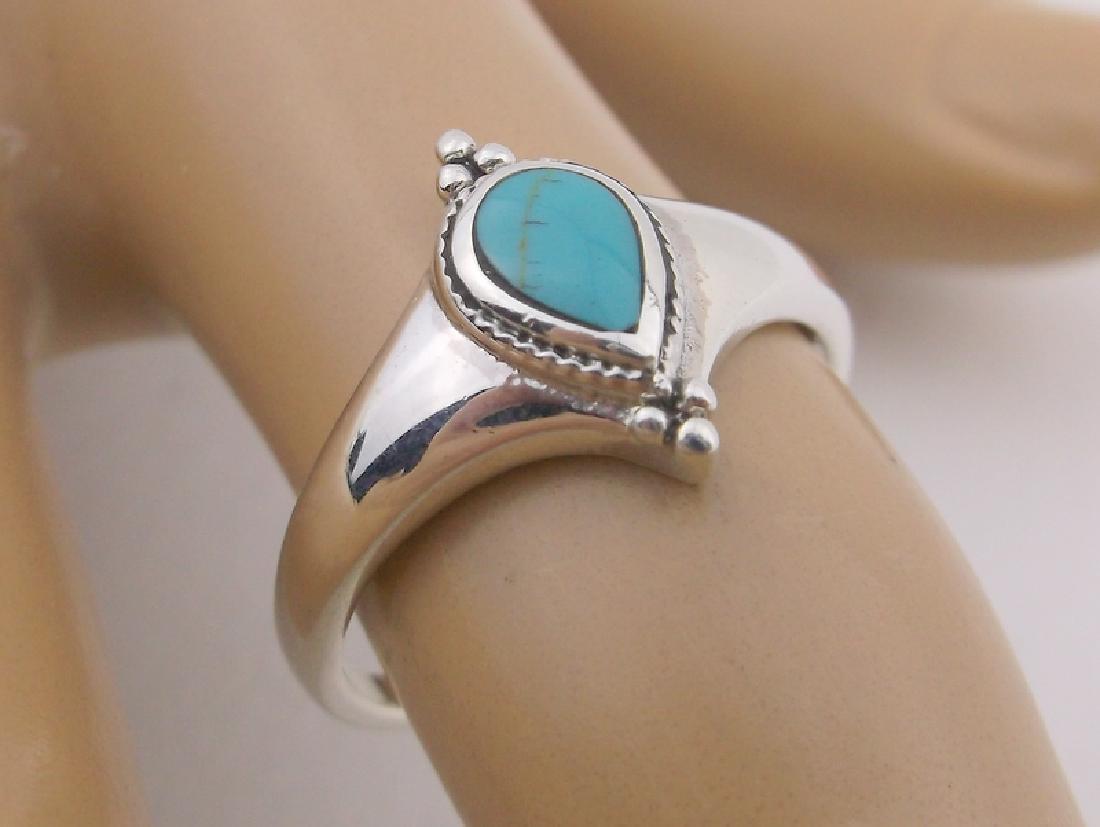 New Sterling Silver Turquoise Ring 6.5 (1 of 1)