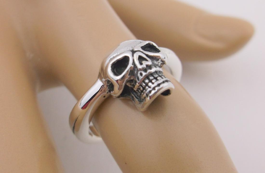 New Heavy Sterling Silver Skull Ring 7 (1 of 2)