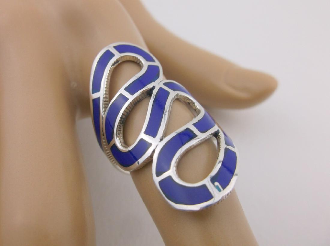New Large Sterling Silver Inlay Ring 7 (1 of 2)
