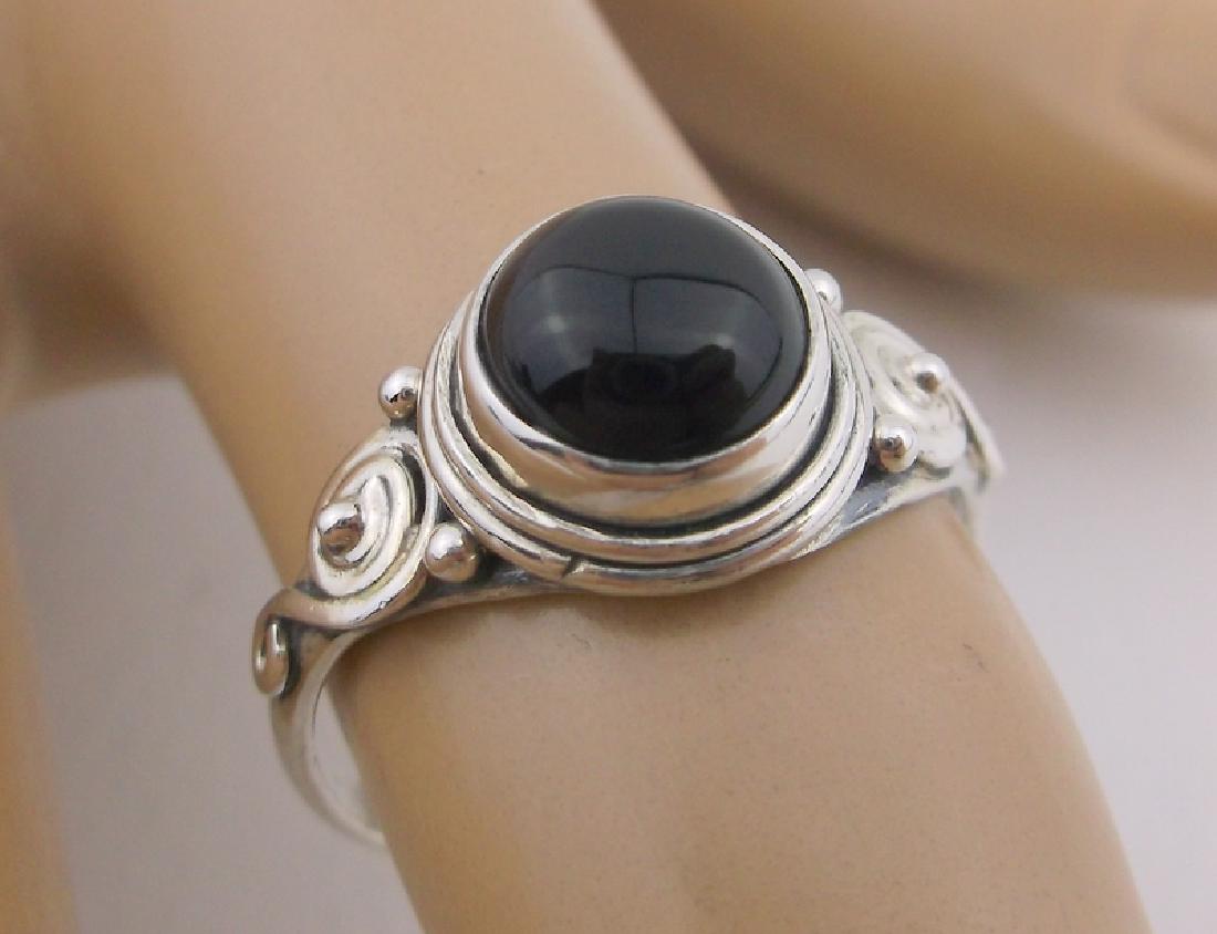 New Sterling Silver Onyx Ring 7 (1 of 1)