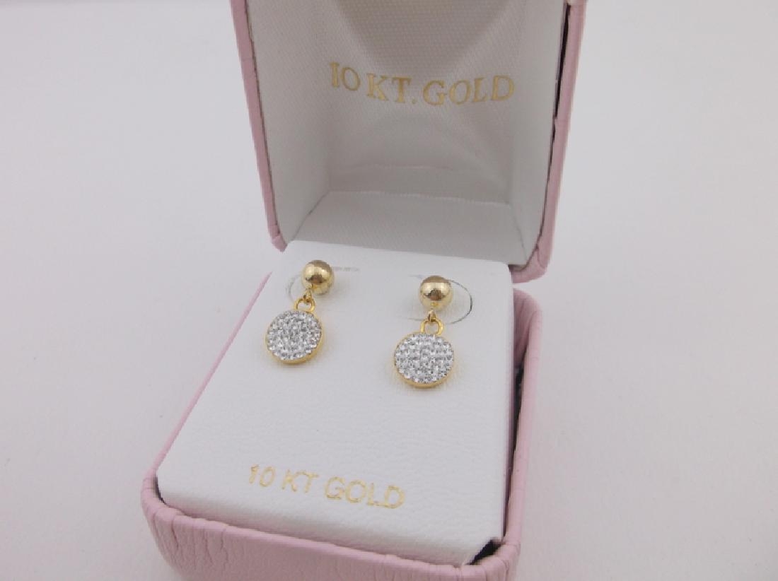 New 10kt Gold Dangly Stud Earrings (1 of 1)