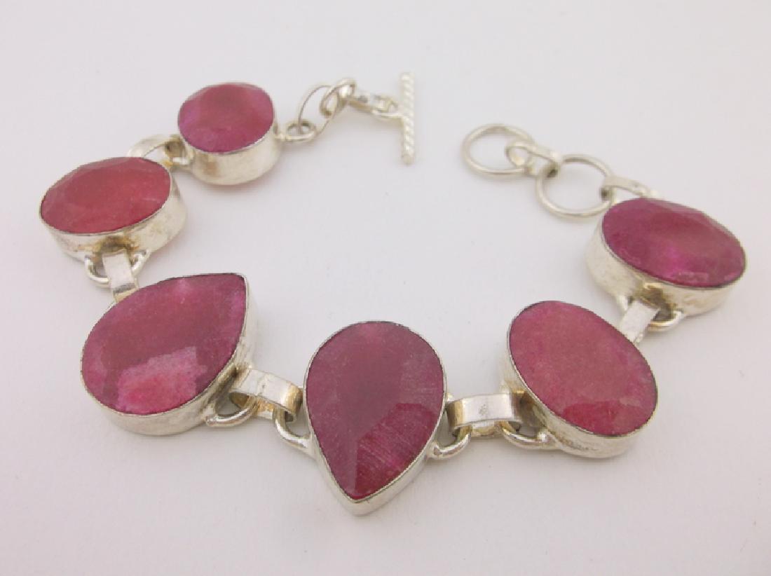Genuine Cherry Spinel Ruby Bracelet: excellent condition