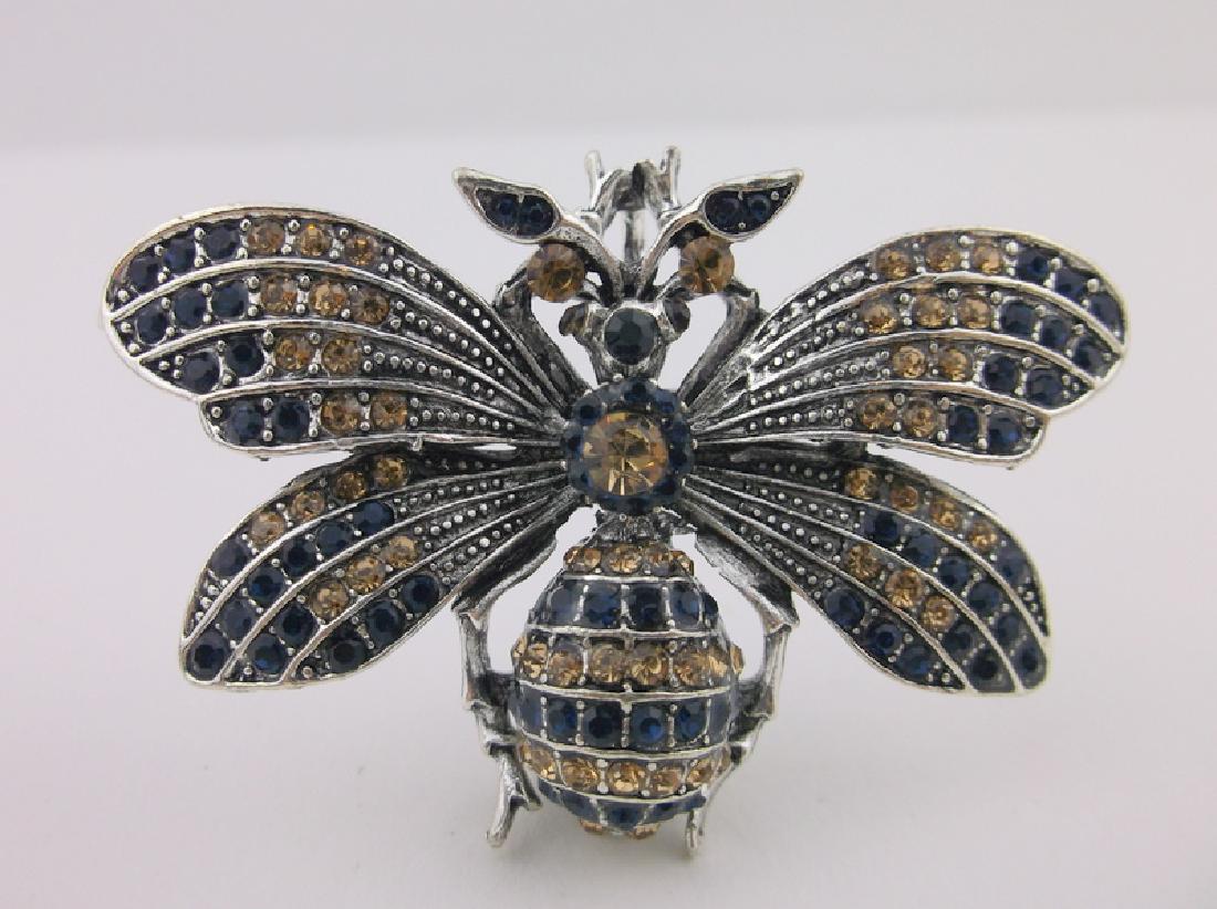 Stunning Rhinestone Bee Insect Brooch (1 of 1)