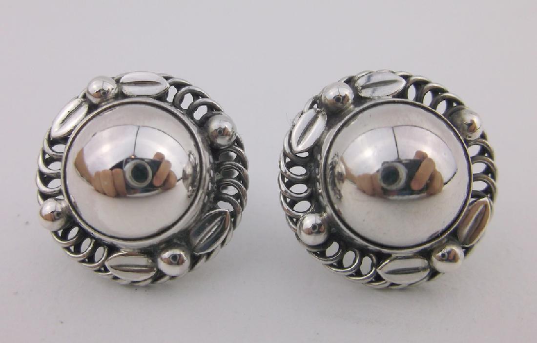 Incred Antique Georg Jensen Denmark Sterling Earrings (1 of 3)