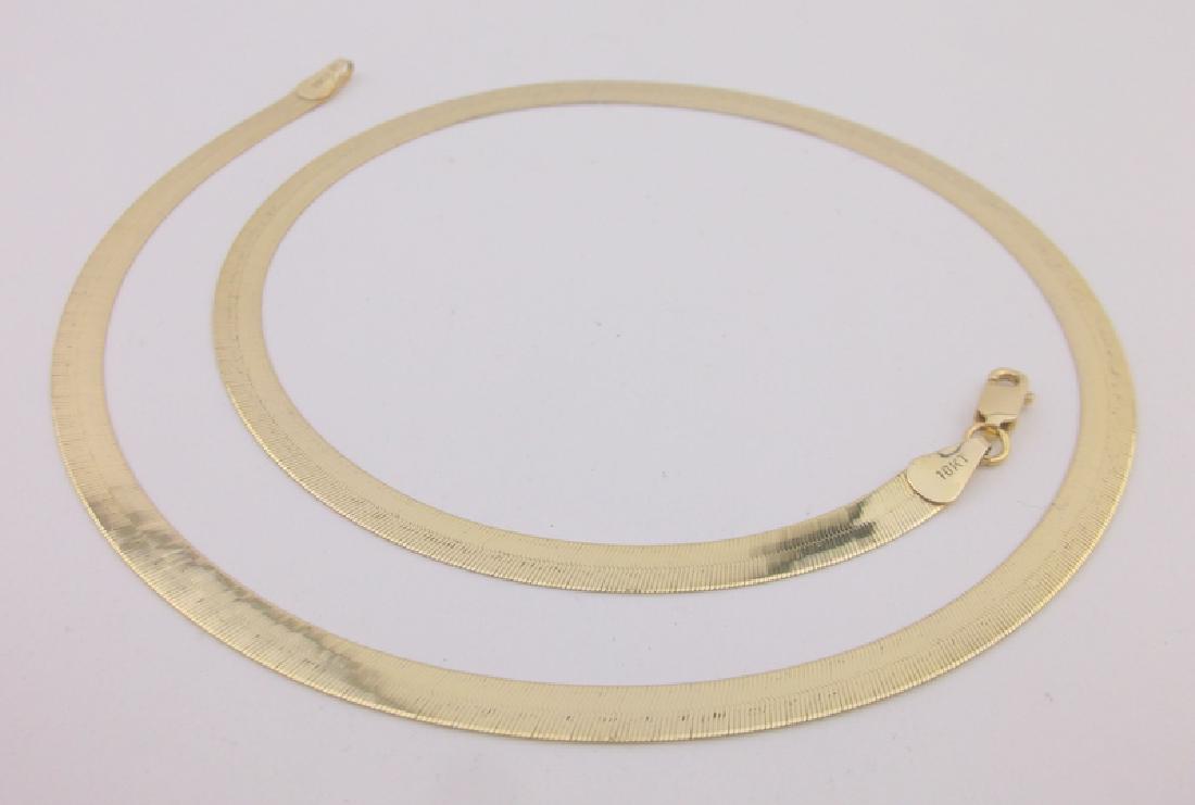 Stunning Wide 10kt Gold Chain Necklace 18" Heavy (1 of 3)