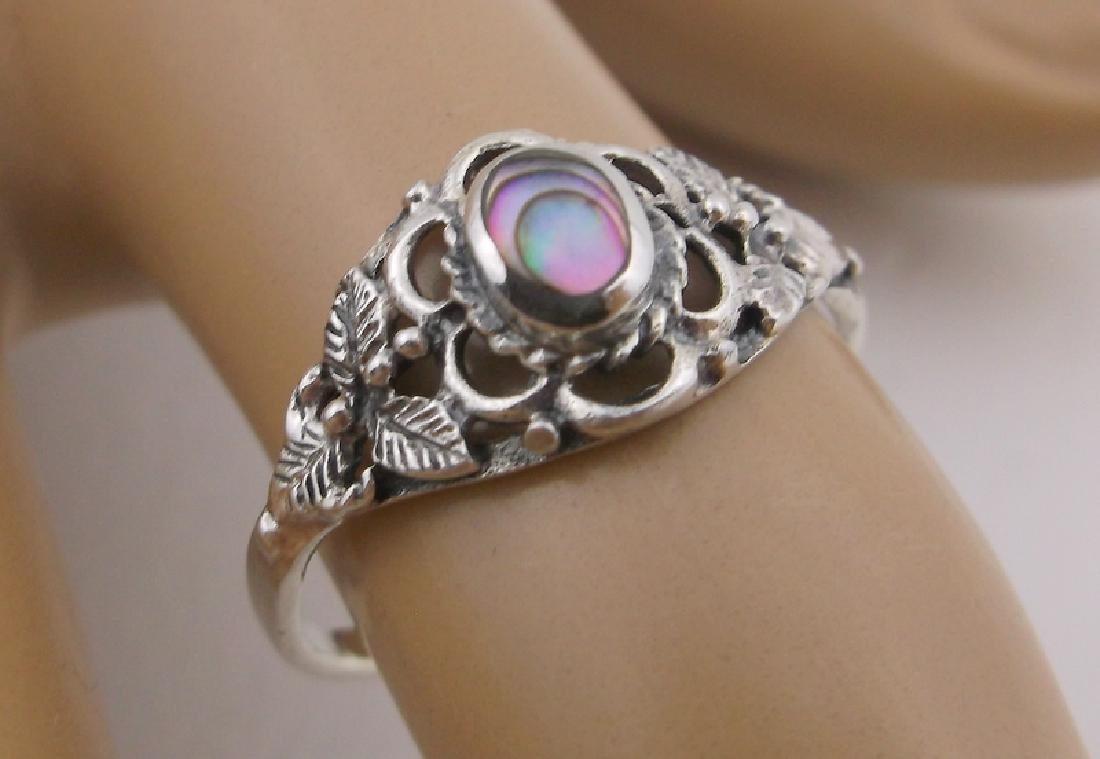 New Sterling Silver Abalone Ring 7 (1 of 1)
