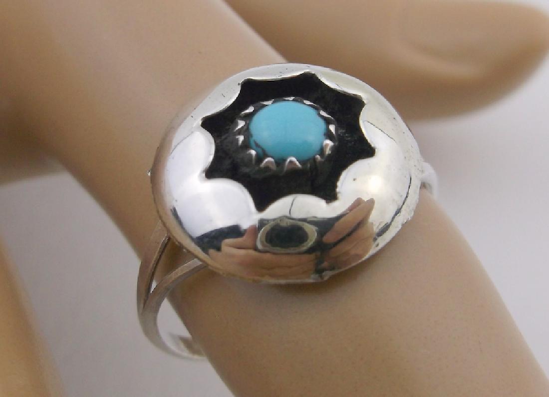 Virginia John Navajo Sterling Silver Turquoise Ring 7 (1 of 2)