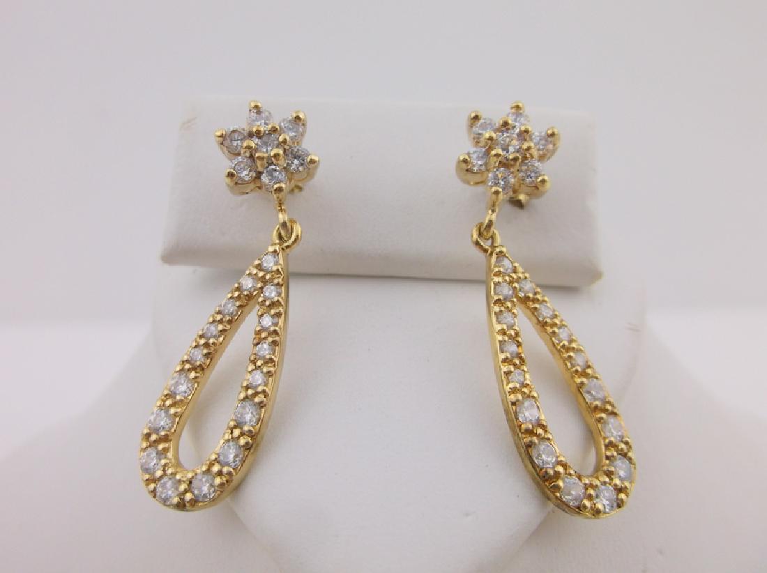 Stunning Gold Over Sterling Drop Stud Earrings (1 of 1)