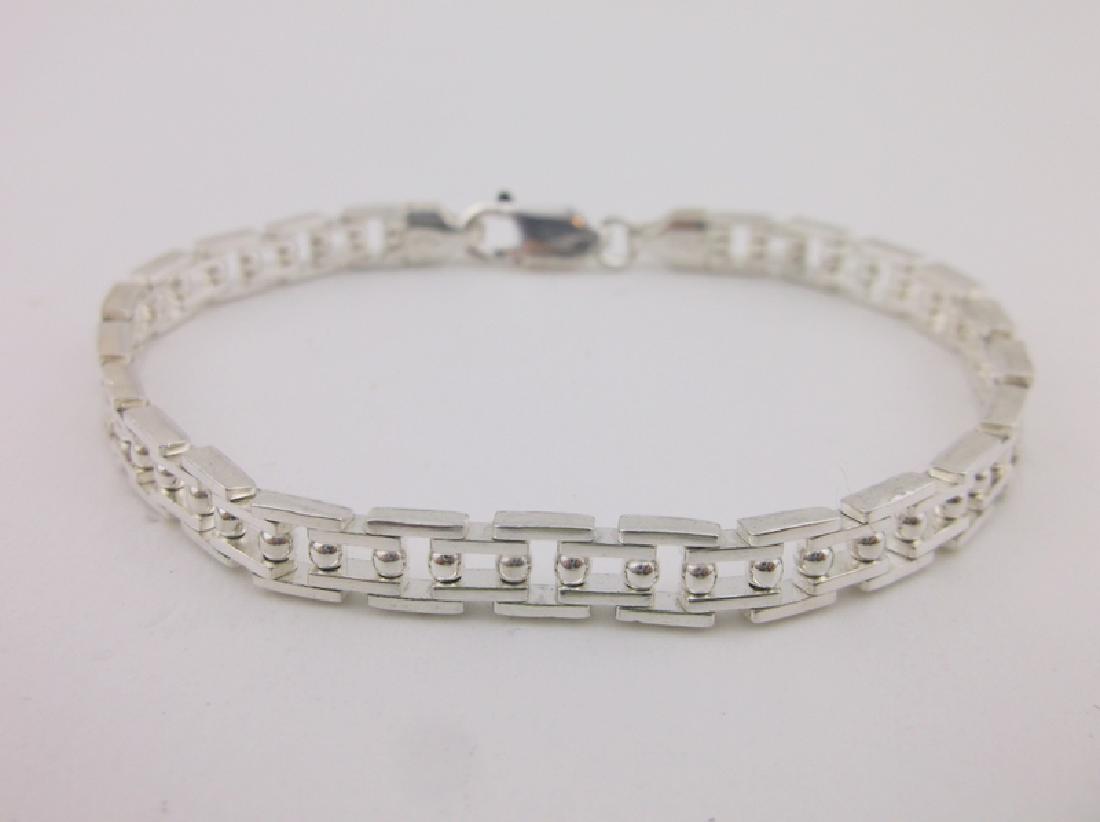Stunning Heavy Sterling Silver Bracelet Stick Ball (1 of 2)