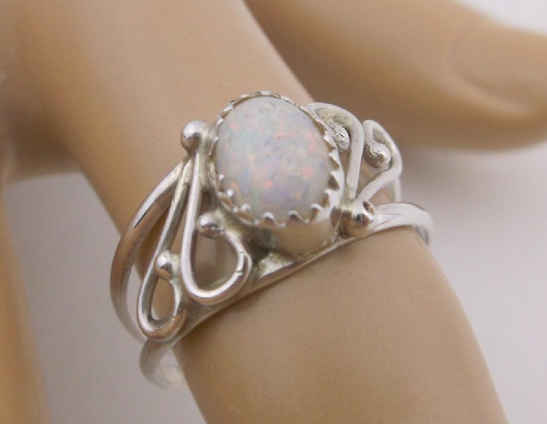 Maxine Calladito Navajo Sterling Opal Ring 7.5 (1 of 2)