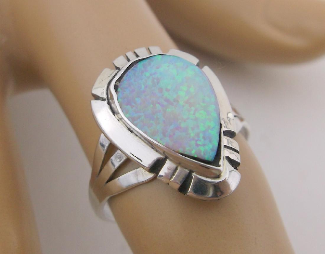 Calvin Spencer Navajo Sterling Silver Opal Ring 7 (1 of 2)