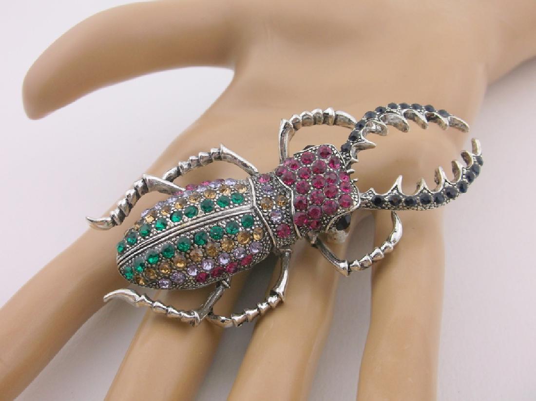 Stunning Large Rhinestone Beetle Brooch (1 of 1)