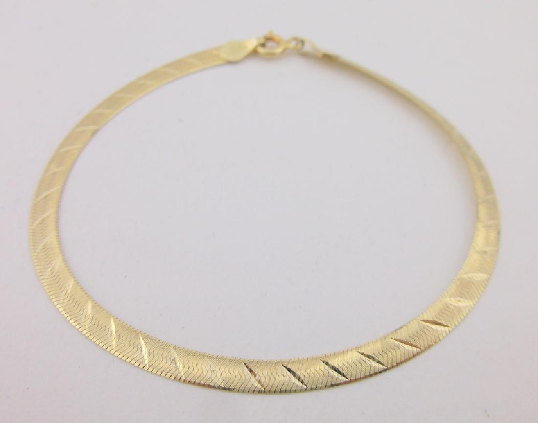 Stunning 14kt Gold Chain Bracelet 7" (1 of 3)