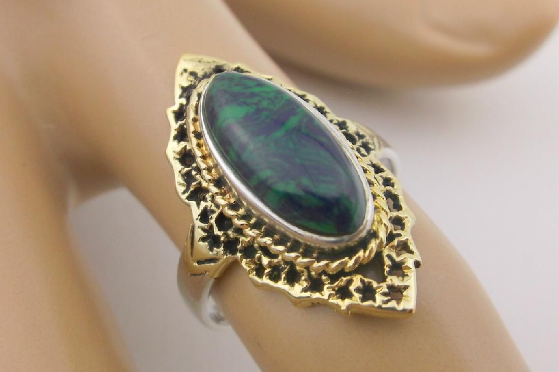 Stunning Sterling Silver 18kt Gold Lapis Ring 7 (1 of 2)