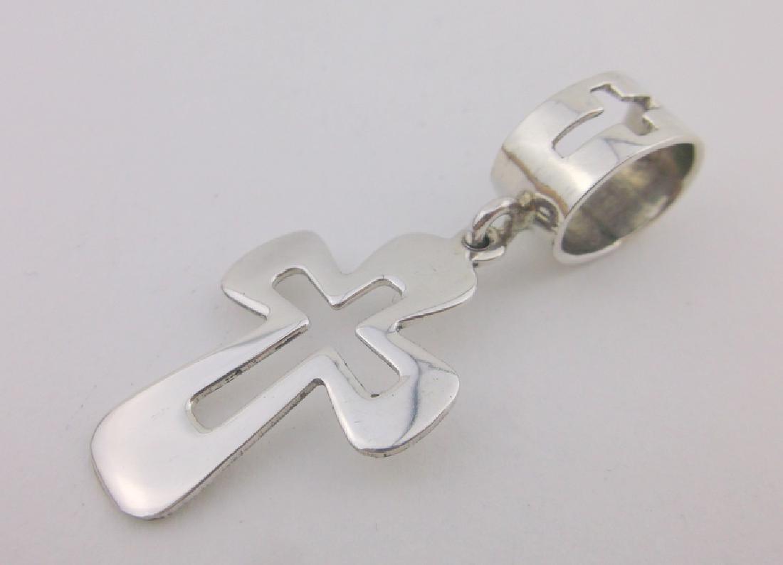 Stunning Sterling Silver Cross Pendant Large Bale (1 of 1)