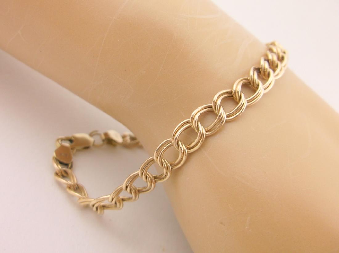 Stunning Heavy 14kt Gold Chain Bracelet 7.5" (1 of 3)