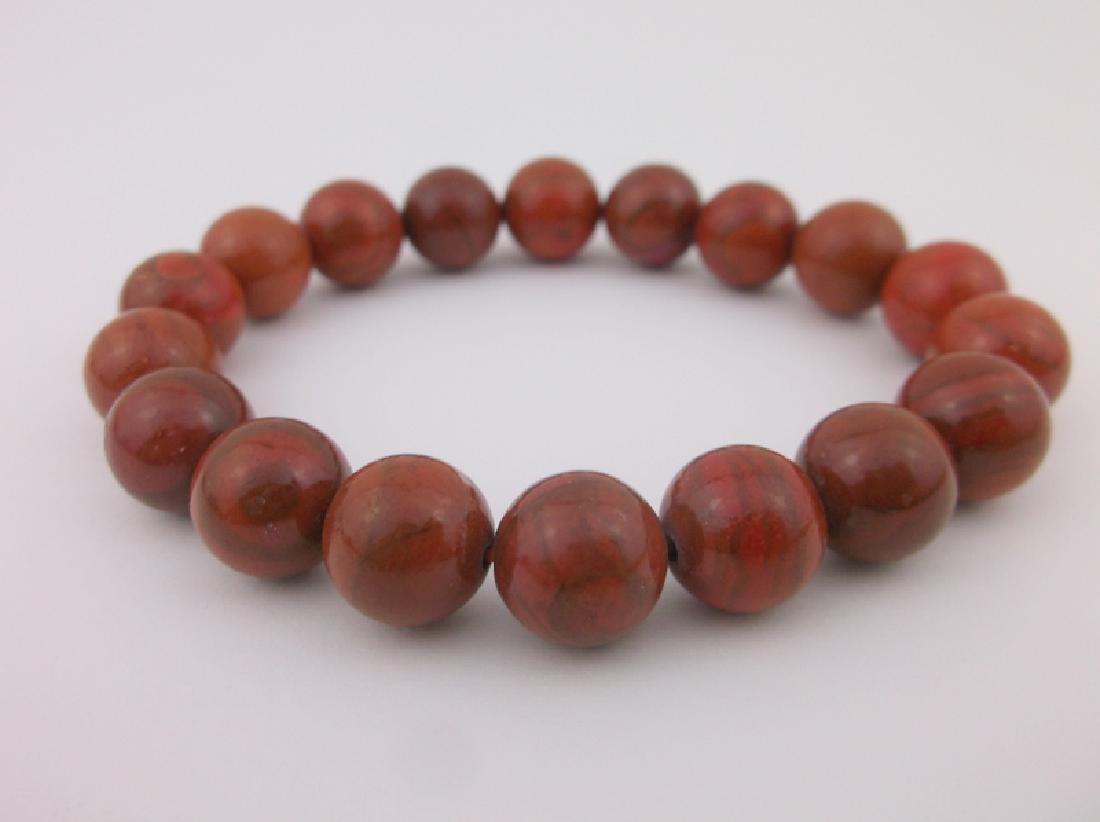 New Healing Genuine Red Jasper Bracelet Large (1 of 2)