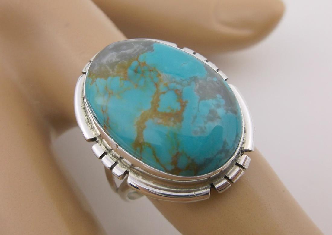 Peggy Skeets Navajo Sterling Royston Turquoise Ring 8.5 (1 of 2)