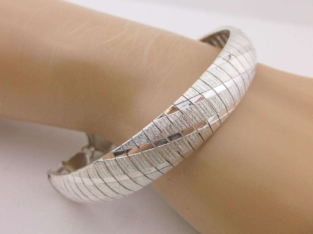 Stunning Huge Thick Sterling Silver Bracelet 8" Perfect (1 of 4)