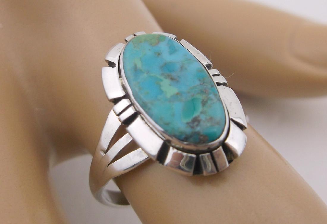 Calvin Spencer Navajo Sterling Silver Turquoise Ring 7 (1 of 2)