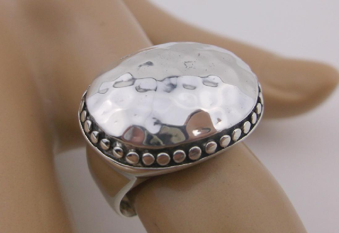 Stunning Large Sterling Silver Hammered Ring 7 (1 of 2)