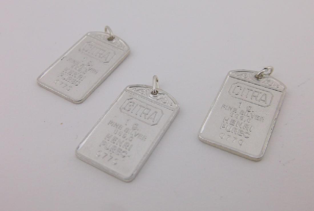 3 .999 Fine Silver Bar Pendants (1 of 1)