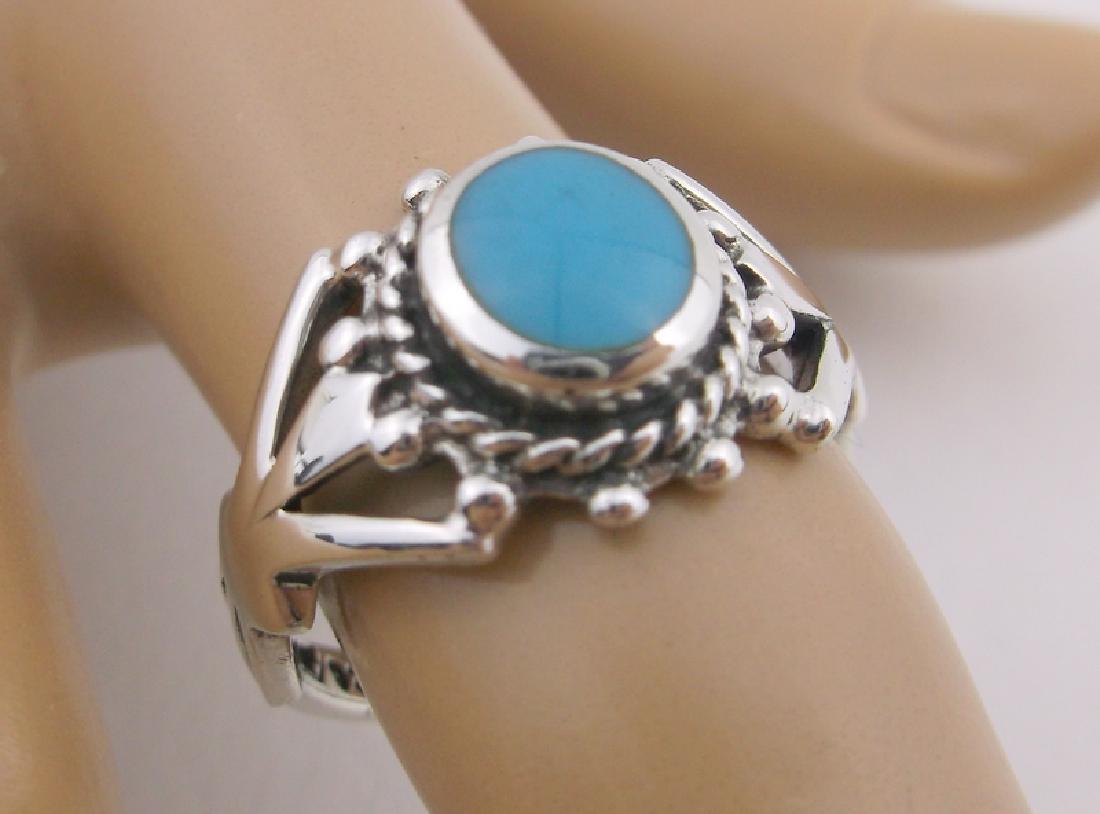 Stunning Sterling Silver Turquoise Ring 8 (1 of 1)