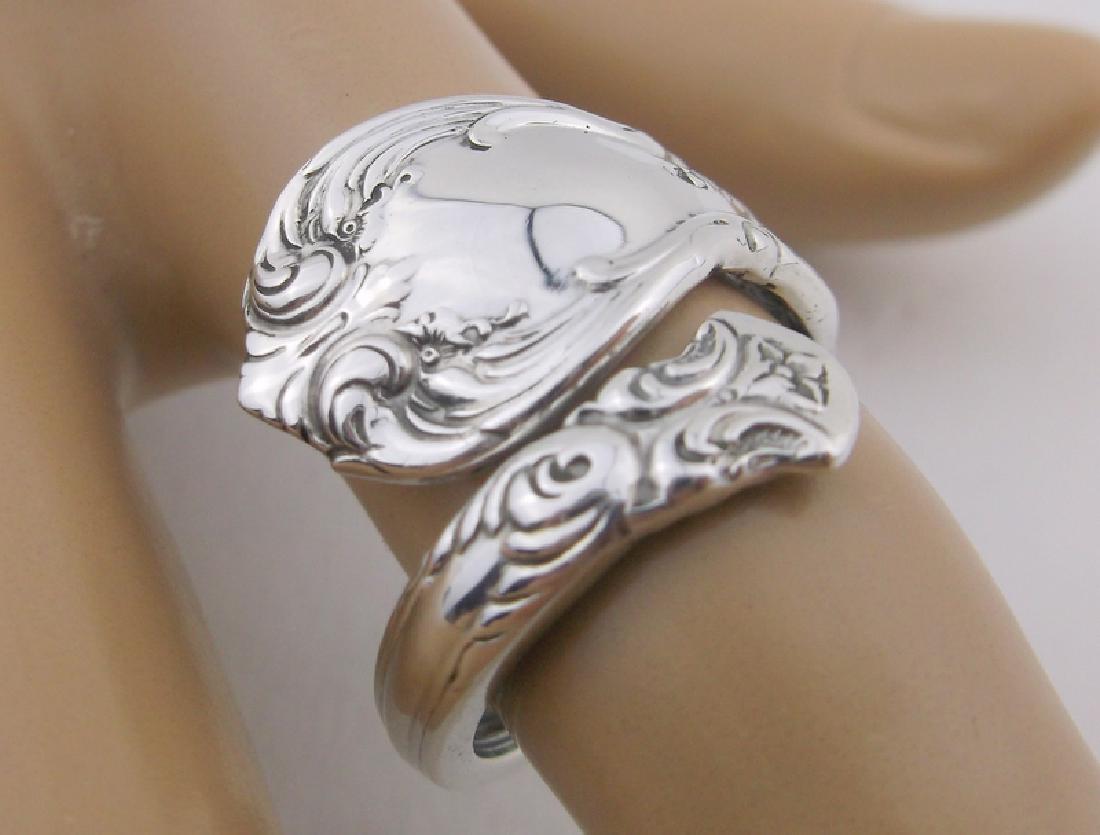 Stunning Antique Sterling Silver Spoon Ring 7.5 (1 of 2)