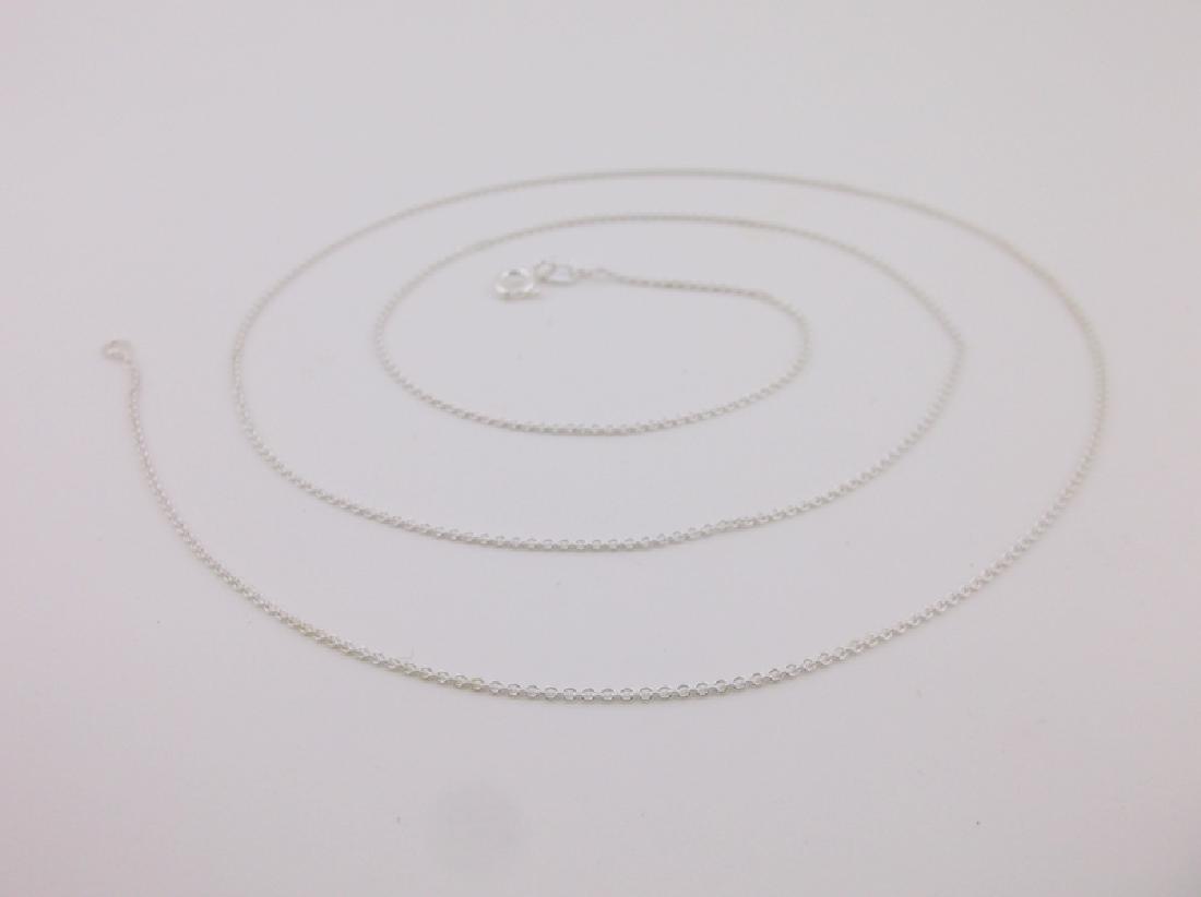 New Sterling Silver Chain Necklace 24": Guaranteed Solid 925 Sterling Silver, in Excellent Condition