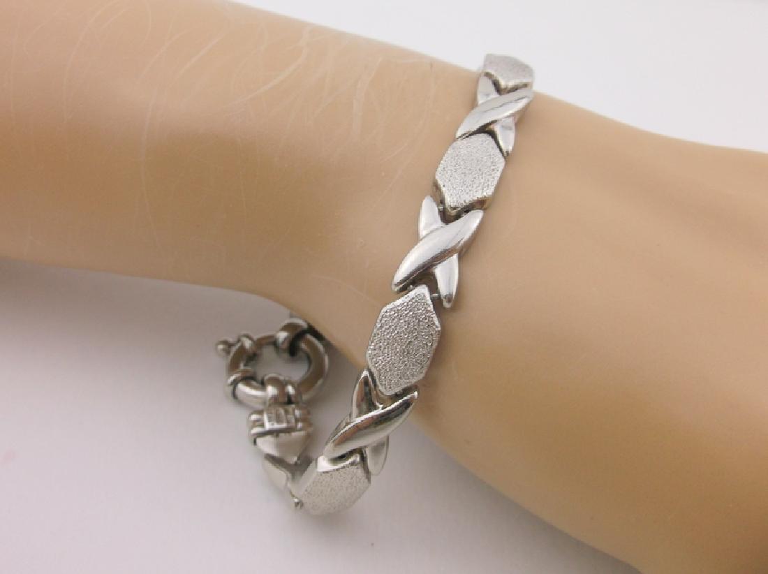 Stunning Heavy Sterling Silver Bracelet 7.75" (1 of 3)