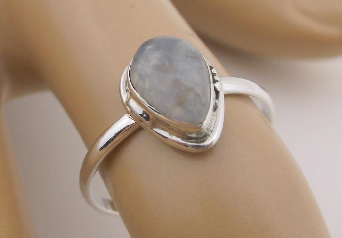 New Sterling Silver Genuine Moonstone Ring 7.5 (1 of 1)