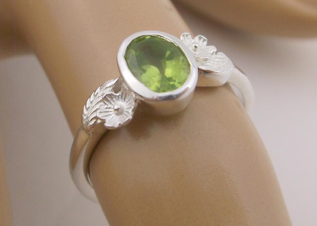 New Sterling Silver 1ct Genuine Peridot Ring 6 (1 of 1)