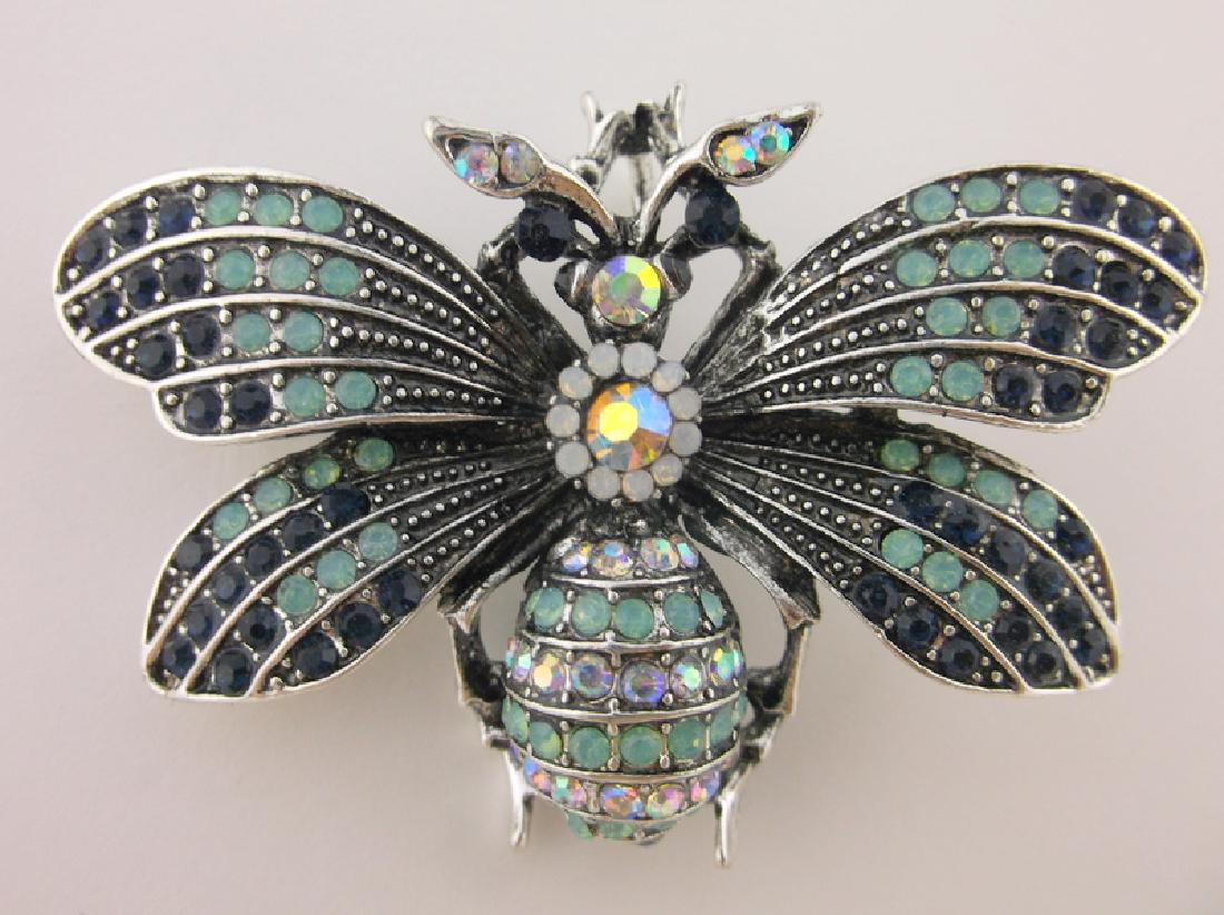 Stunning Large Rhinestone Bee Insect Brooch (1 of 1)