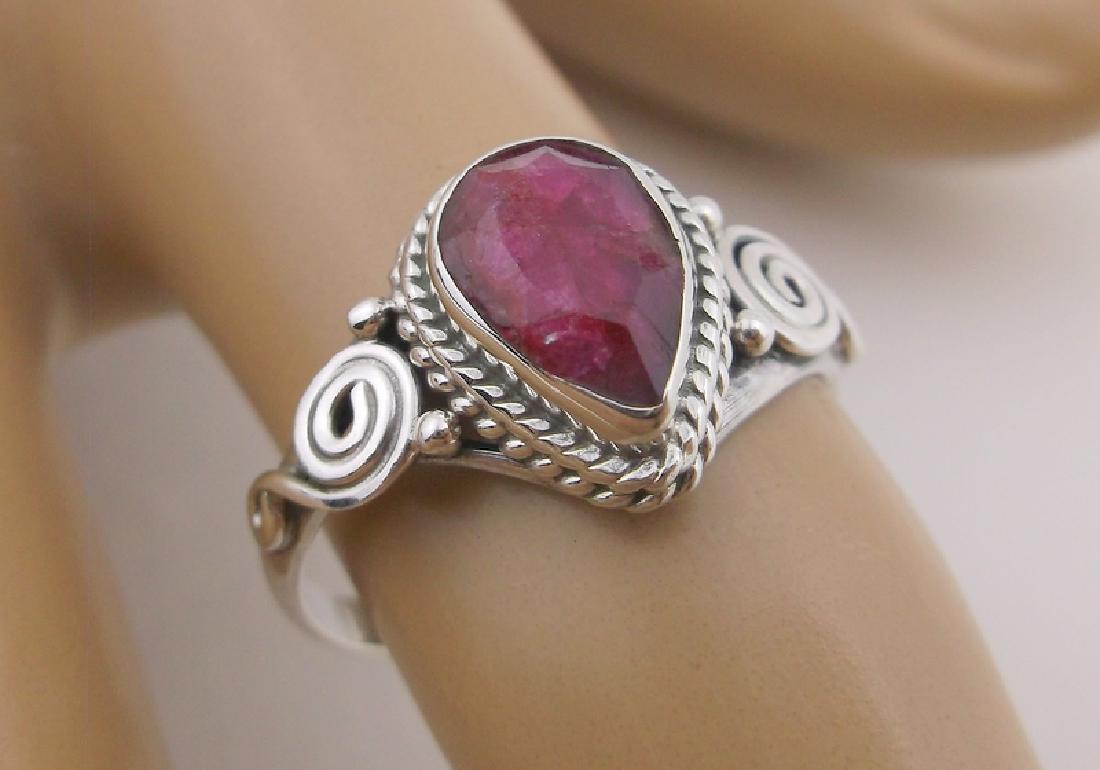 New Sterling Silver Genuine 2ct Ruby Ring 7 (1 of 1)