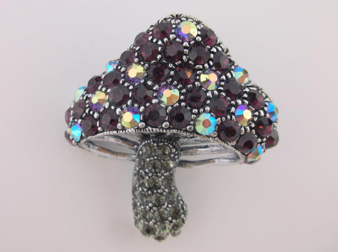 Stunning Rhinestone Large Mushroom Brooch (1 of 1)