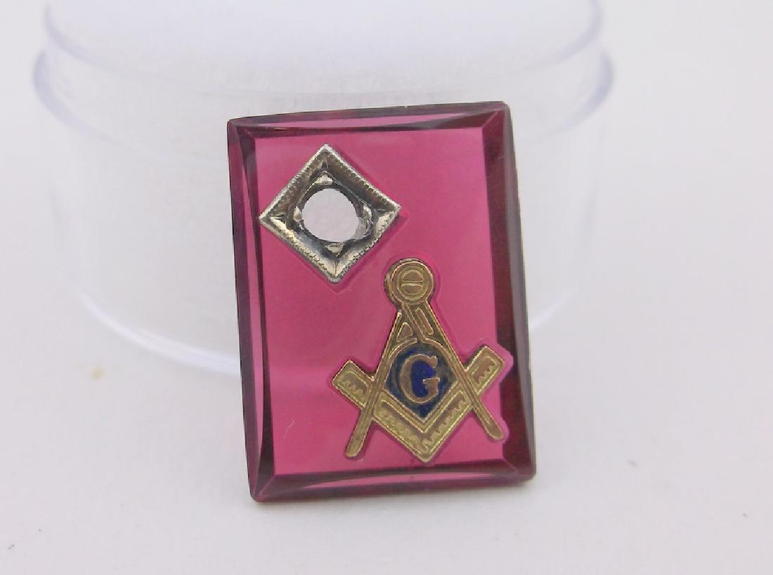 Stunning 7.5ct Genuine Ruby 10k Masonic Gemstone (1 of 3)