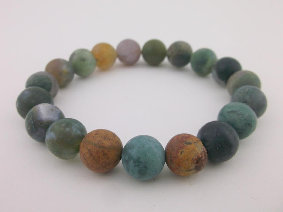 New Healing Genuine Moss Agate Bracelet Large (1 of 2)